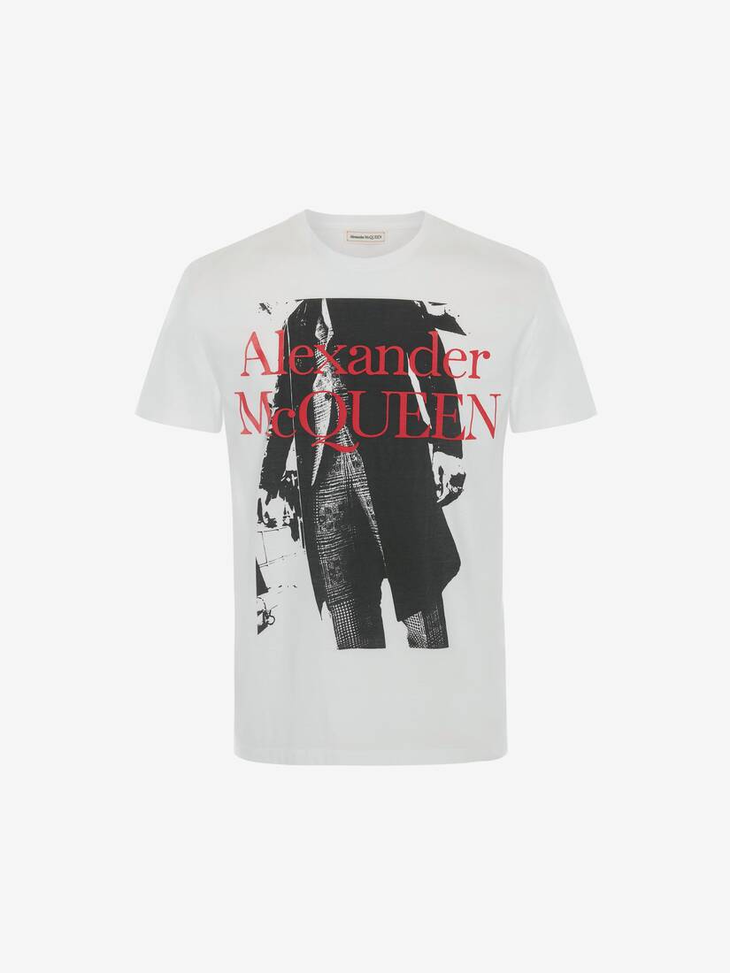 Hombre Ropa de Camisetas y polos de Camisetas de manga larga Top con logo estampado Alexander McQueen de Algodón de color Blanco para hombre 